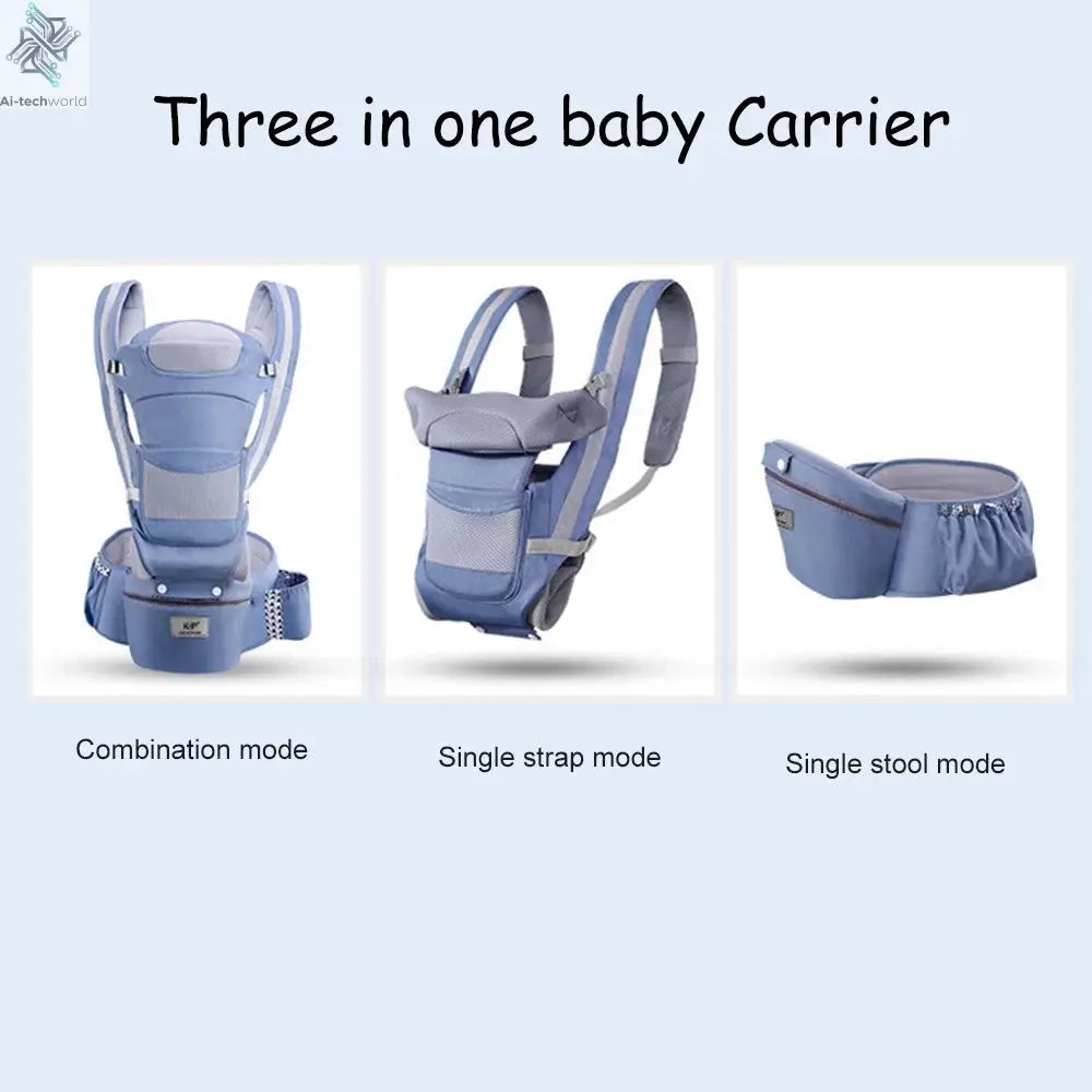 Newborn Ergonomic Baby Carrier Backpack Infant Baby Hipseat Carrier Front Facing Ergonomic Kangaroo Baby Wrap Sling Travel Ai-TechWorld 