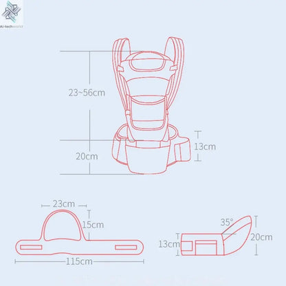 Newborn Ergonomic Baby Carrier Backpack Infant Baby Hipseat Carrier Front Facing Ergonomic Kangaroo Baby Wrap Sling Travel Ai-TechWorld 