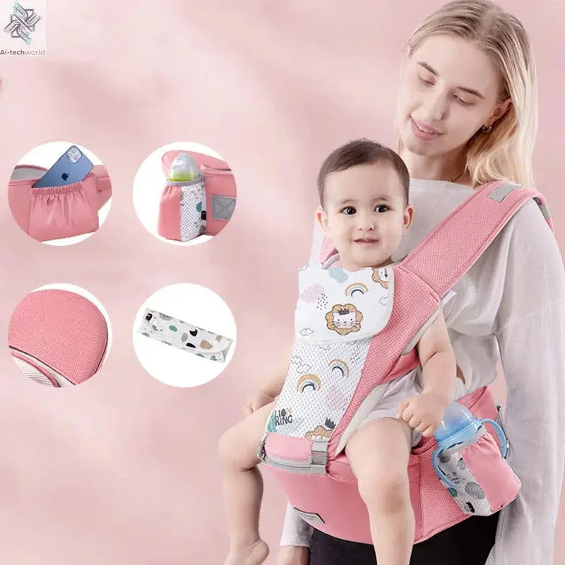 Newborn Ergonomic Baby Carrier Backpack Infant Baby Hipseat Carrier Front Facing Ergonomic Kangaroo Baby Wrap Sling Travel Ai-TechWorld 