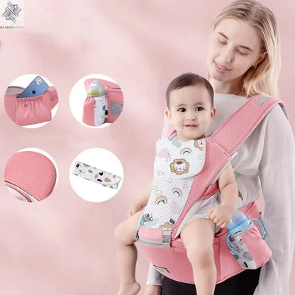Newborn Ergonomic Baby Carrier Backpack Infant Baby Hipseat Carrier Front Facing Ergonomic Kangaroo Baby Wrap Sling Travel Ai-TechWorld 