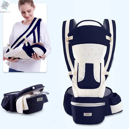 Newborn Ergonomic Baby Carrier Backpack Infant Baby Hipseat Carrier Front Facing Ergonomic Kangaroo Baby Wrap Sling Travel Ai-TechWorld 