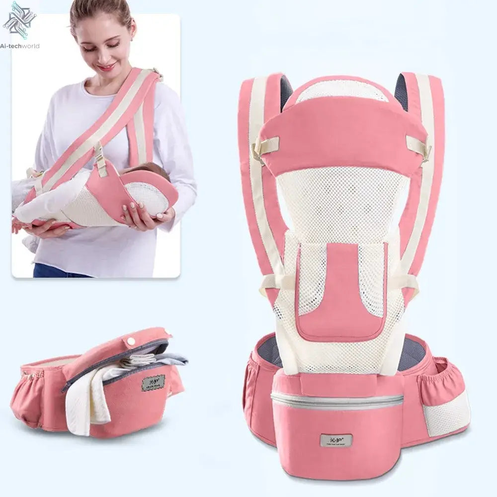 Newborn Ergonomic Baby Carrier Backpack Infant Baby Hipseat Carrier Front Facing Ergonomic Kangaroo Baby Wrap Sling Travel Ai-TechWorld 