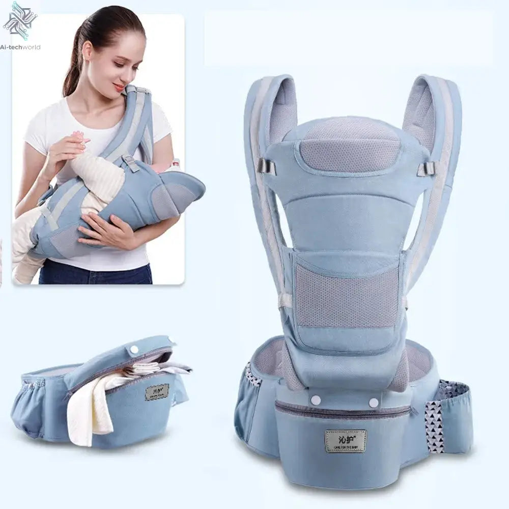 Newborn Ergonomic Baby Carrier Backpack Infant Baby Hipseat Carrier Front Facing Ergonomic Kangaroo Baby Wrap Sling Travel Ai-TechWorld 