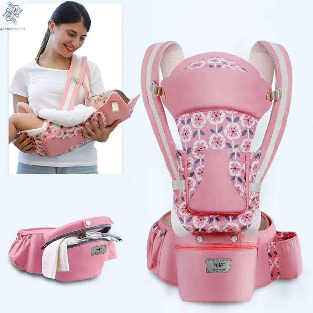 Newborn Ergonomic Baby Carrier Backpack Infant Baby Hipseat Carrier Front Facing Ergonomic Kangaroo Baby Wrap Sling Travel Ai-TechWorld 