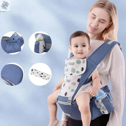 Newborn Ergonomic Baby Carrier Backpack Infant Baby Hipseat Carrier Front Facing Ergonomic Kangaroo Baby Wrap Sling Travel Ai-TechWorld 