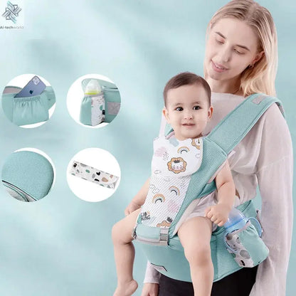 Newborn Ergonomic Baby Carrier Backpack Infant Baby Hipseat Carrier Front Facing Ergonomic Kangaroo Baby Wrap Sling Travel Ai-TechWorld 
