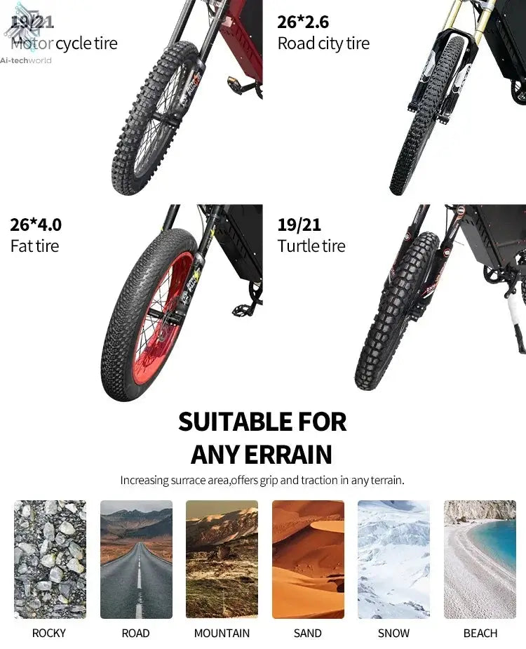 Newest Electric Bike 72v  8000W Enduro Ebike Hottest in 2023 with Samsng Cells 100km/h High Speed Electric Bike - Ai-TechWorld