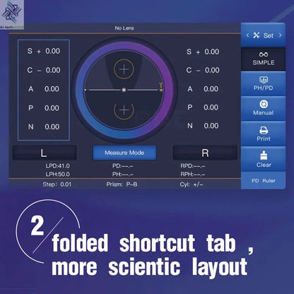 Nova LM300 Auto Lensmeter Digital Lensometer Optical Focimeter Automatic Lens Meter 7 Inch Touch Screen UV PD Printing Ai-TechWorld 