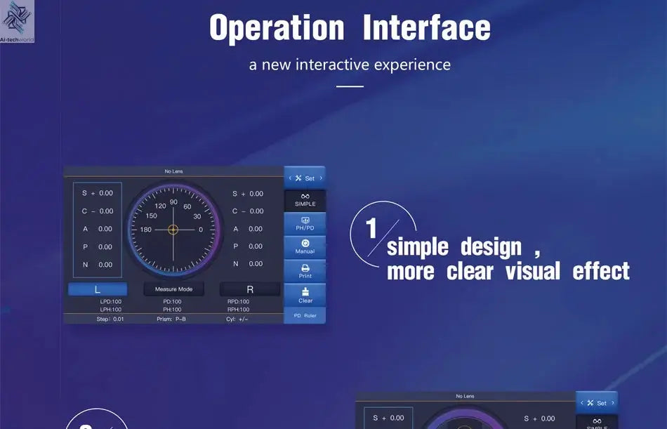 Nova LM300 Auto Lensmeter Digital Lensometer Optical Focimeter Automatic Lens Meter 7 Inch Touch Screen UV PD Printing Ai-TechWorld 