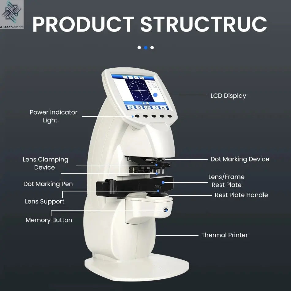 Nova Optics Digital Auto Lens Meter UV PD Printing Focimeter Lensometer Optical Equipments Instruments Lensmeter Ai-TechWorld 