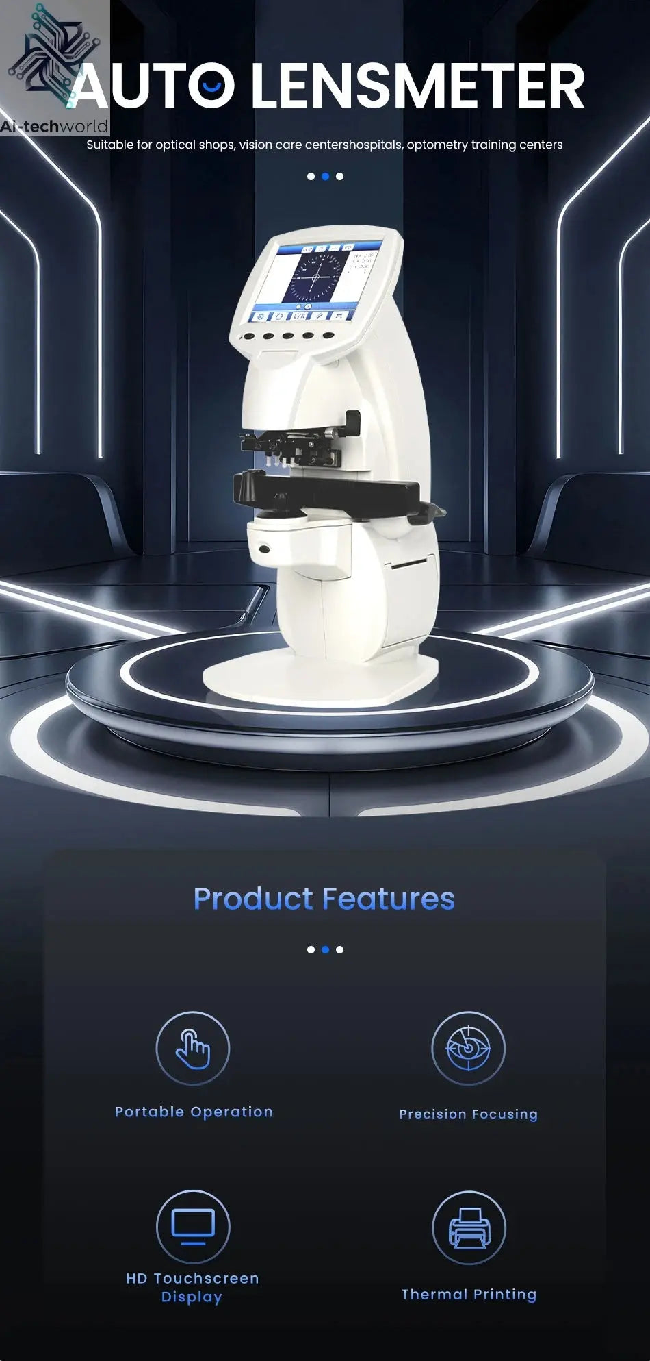 Nova Optics Digital Auto Lens Meter UV PD Printing Focimeter Lensometer Optical Equipments Instruments Lensmeter Ai-TechWorld 