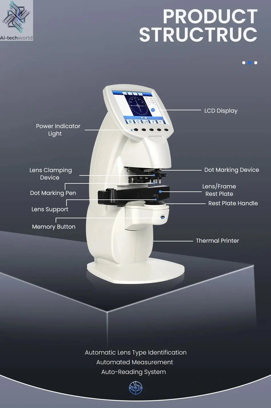 Nova Optics Digital Auto Lens Meter UV PD Printing Focimeter Lensometer Optical Equipments Instruments Lensmeter Ai-TechWorld 