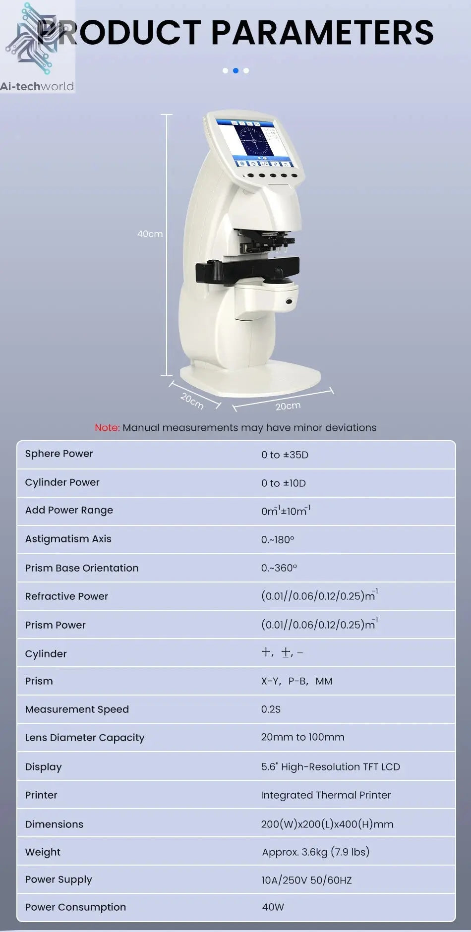 Nova Optics Digital Auto Lens Meter UV PD Printing Focimeter Lensometer Optical Equipments Instruments Lensmeter Ai-TechWorld 