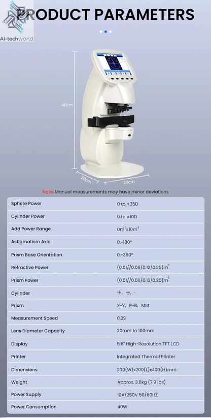 Nova Optics Digital Auto Lens Meter UV PD Printing Focimeter Lensometer Optical Equipments Instruments Lensmeter Ai-TechWorld 