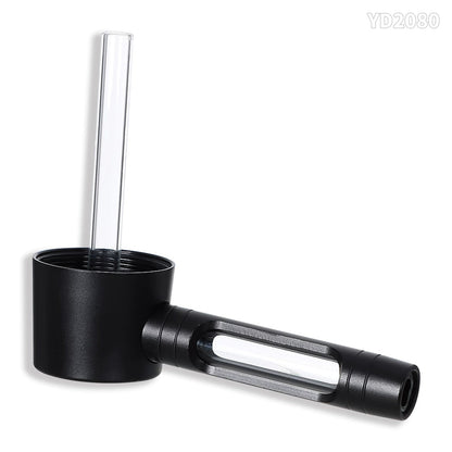 Cross-Border New Arrival Hammer-Shaped Aluminum Alloy Pipe Portable Metal Glass Tobacco Pipe Removable Easy to Clean Pipe Ai-TechWorld 
