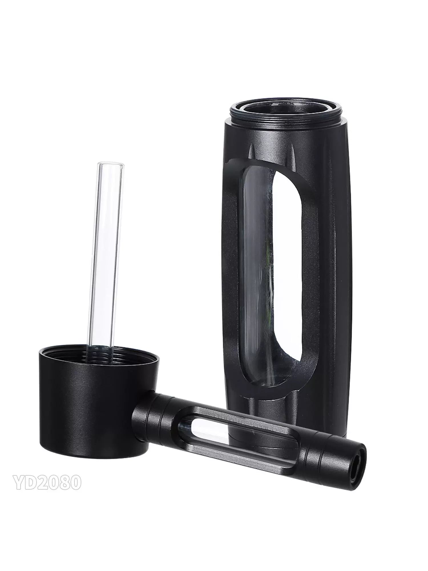 Cross-Border New Arrival Hammer-Shaped Aluminum Alloy Pipe Portable Metal Glass Tobacco Pipe Removable Easy to Clean Pipe Ai-TechWorld 