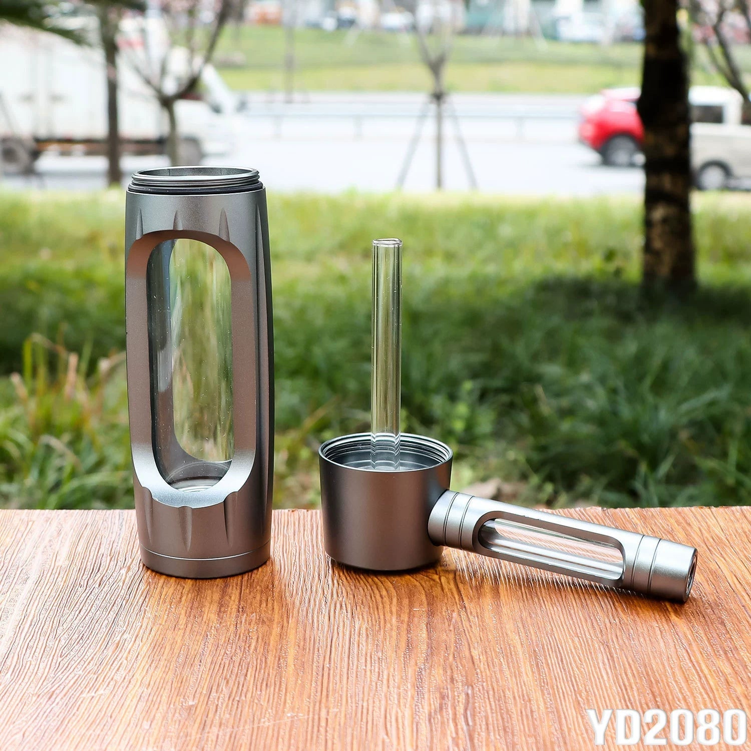 Cross-Border New Arrival Hammer-Shaped Aluminum Alloy Pipe Portable Metal Glass Tobacco Pipe Removable Easy to Clean Pipe Ai-TechWorld 