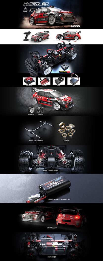 New MJX 10208 Small Monster 1/10 Hypergo 2.4G Brushless High Speed RC Professional Adult Off road Remote Control Vehicle RC Cars Ai-TechWorld 