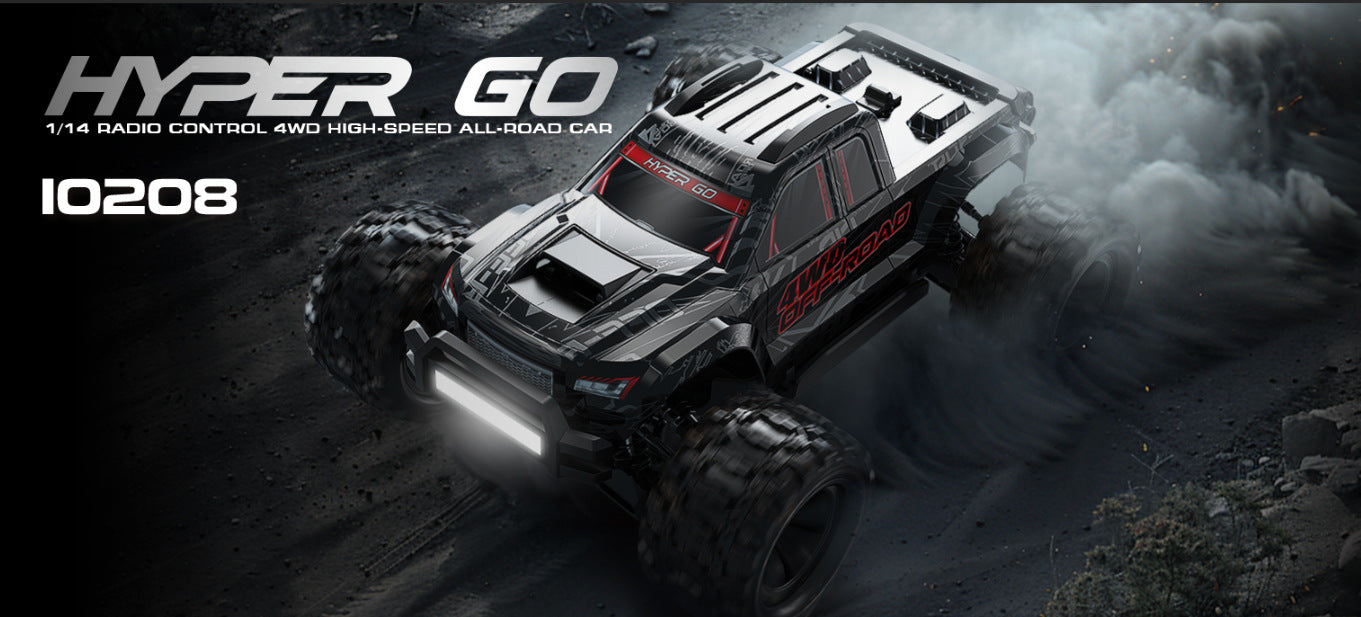 New MJX 10208 Small Monster 1/10 Hypergo 2.4G Brushless High Speed RC Professional Adult Off road Remote Control Vehicle RC Cars Ai-TechWorld 