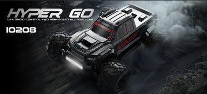 New MJX 10208 Small Monster 1/10 Hypergo 2.4G Brushless High Speed RC Professional Adult Off road Remote Control Vehicle RC Cars Ai-TechWorld 