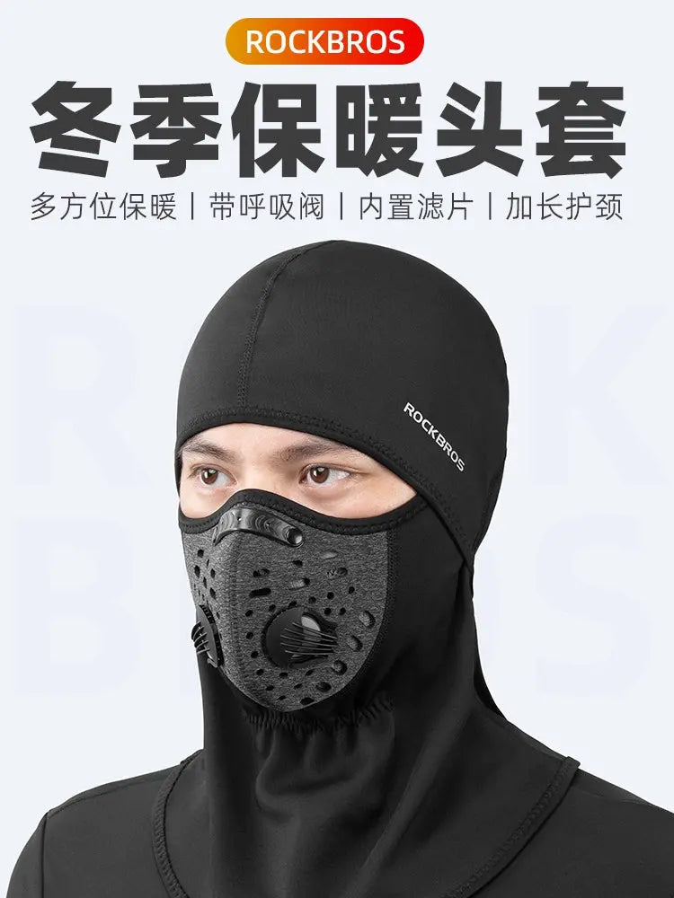 Fleece-lined Thermal Headgear Men's Fall and Winter Riding Cold-Proof Mask Motorcycle Wind-Proof Cap Men's and Women's Ski Full Face Care Scarf Ai-TechWorld 