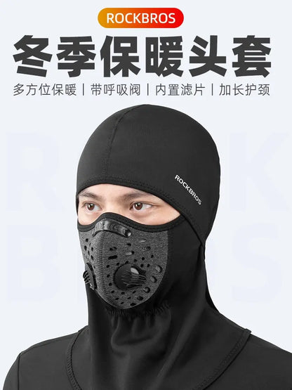Fleece-lined Thermal Headgear Men's Fall and Winter Riding Cold-Proof Mask Motorcycle Wind-Proof Cap Men's and Women's Ski Full Face Care Scarf Ai-TechWorld 