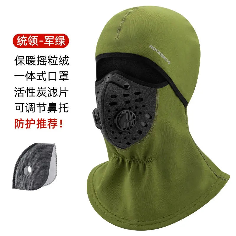 Fleece-lined Thermal Headgear Men's Fall and Winter Riding Cold-Proof Mask Motorcycle Wind-Proof Cap Men's and Women's Ski Full Face Care Scarf Ai-TechWorld 