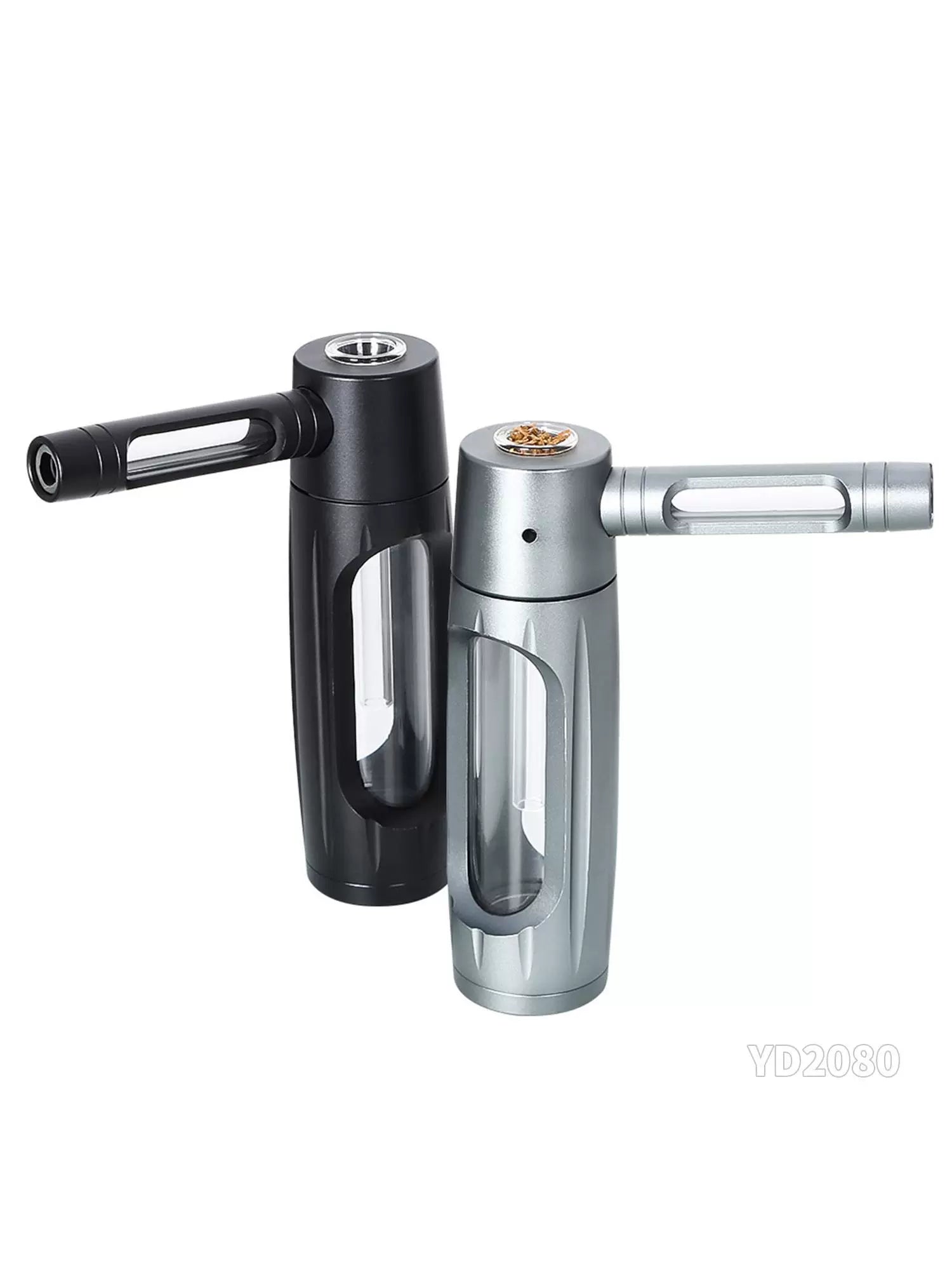 Cross-Border New Arrival Hammer-Shaped Aluminum Alloy Pipe Portable Metal Glass Tobacco Pipe Removable Easy to Clean Pipe Ai-TechWorld 