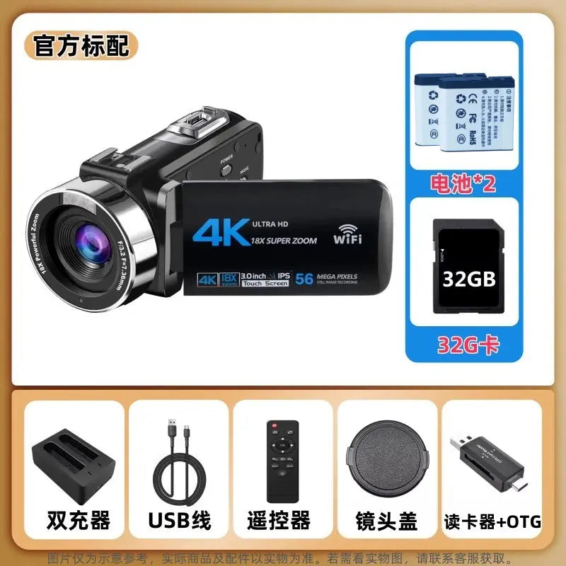 4K HD Digital Camera Infrared Home Video Professional Photography WiFi Wedding Fast Hand Joke Action Sports Camera with WiFi Ai-TechWorld 