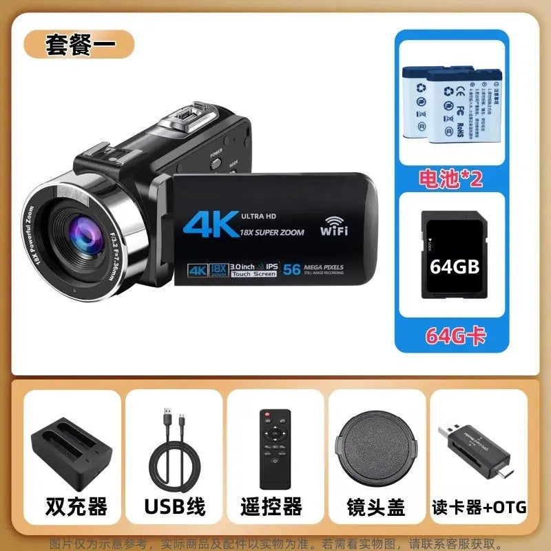 4K HD Digital Camera Infrared Home Video Professional Photography WiFi Wedding Fast Hand Joke Action Sports Camera with WiFi Ai-TechWorld 