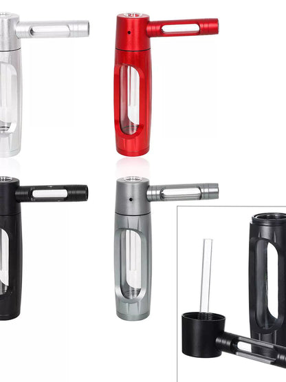 Cross-Border New Arrival Hammer-Shaped Aluminum Alloy Pipe Portable Metal Glass Tobacco Pipe Removable Easy to Clean Pipe Ai-TechWorld 