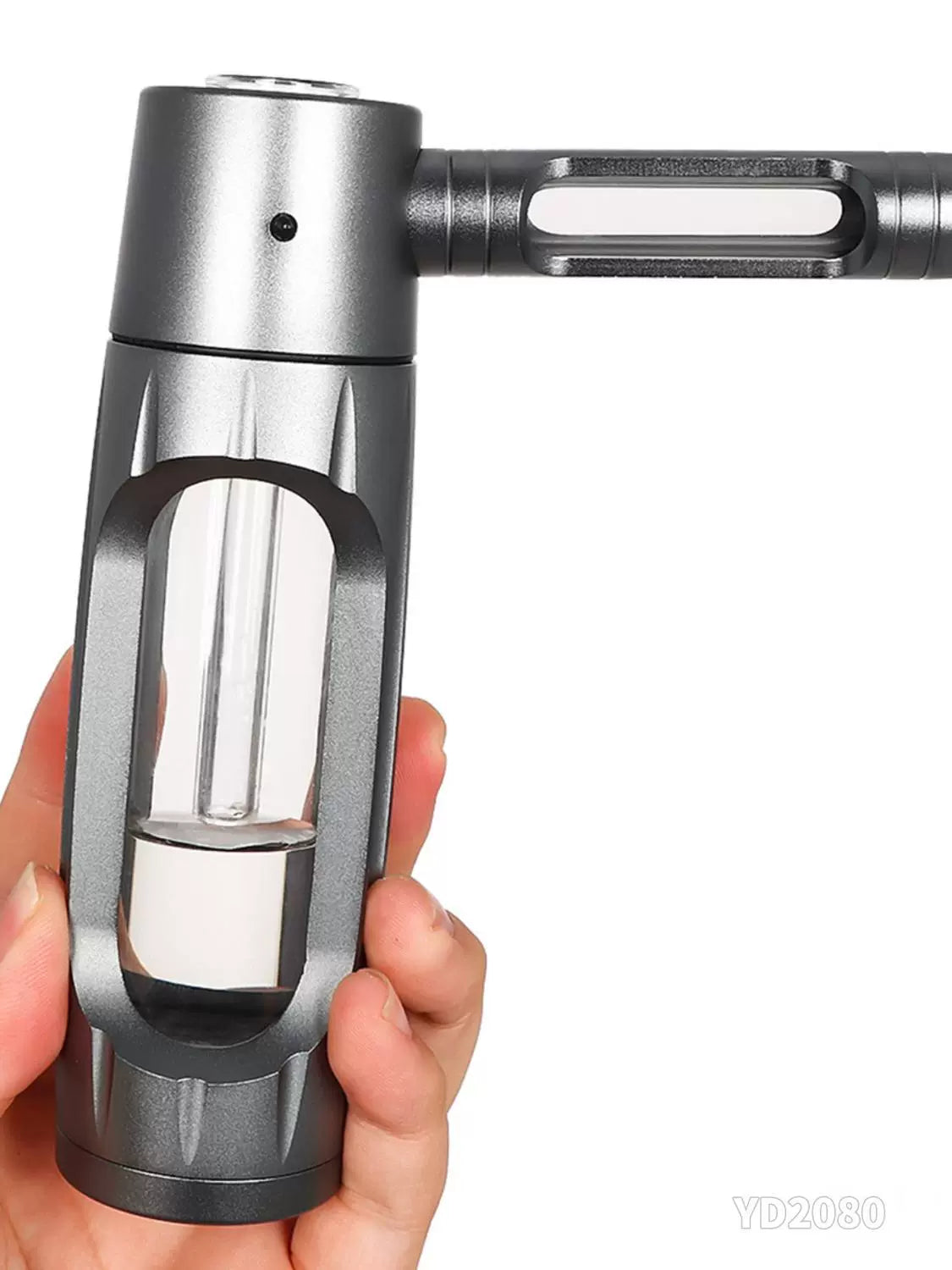 Cross-Border New Arrival Hammer-Shaped Aluminum Alloy Pipe Portable Metal Glass Tobacco Pipe Removable Easy to Clean Pipe Ai-TechWorld 