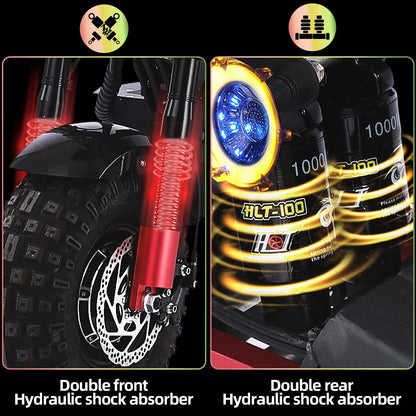 OBARTER X7 8000W Dual Motor Eelectric Scooter 60V40AH 56 Mph 62 Miles Range 14'' Tires E-Scooter UK Stock Electric Kick Scooter - Ai-TechWorld