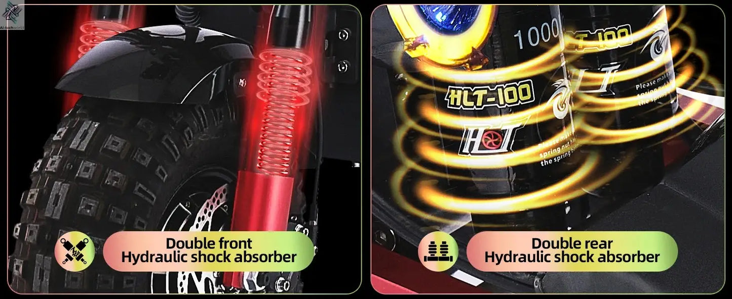 OBARTER X7 8000W Dual Motor Eelectric Scooter 60V40AH 56 Mph 62 Miles Range 14'' Tires E-Scooter UK Stock Electric Kick Scooter - Ai-TechWorld