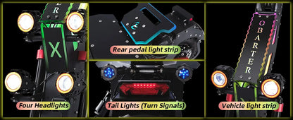 OBARTER X7 8000W Dual Motor Eelectric Scooter 60V40AH 56 Mph 62 Miles Range 14'' Tires E-Scooter UK Stock Electric Kick Scooter - Ai-TechWorld