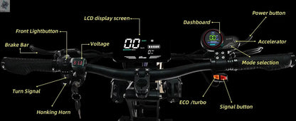 OBARTER X7 8000W Dual Motor Eelectric Scooter 60V40AH 56 Mph 62 Miles Range 14'' Tires E-Scooter UK Stock Electric Kick Scooter - Ai-TechWorld