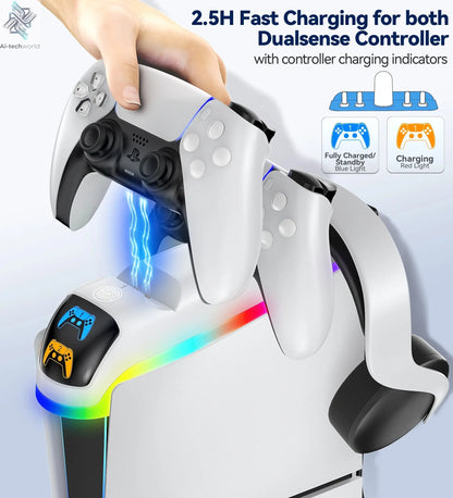 OIVO for PS5 Slim Controller Charger Stand PS5 Slim Gamepad Fast Charging Dock Station for Sony PlayStation 5 Slim Console Ai-TechWorld 