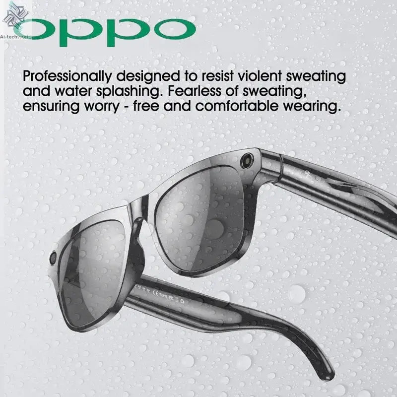 OPPO AI Smart Glasses Ultra Clear Camera Shootingand Recording Touch Sport Sunglasses Bluetooth Call Video Music Player Ai-TechWorld 