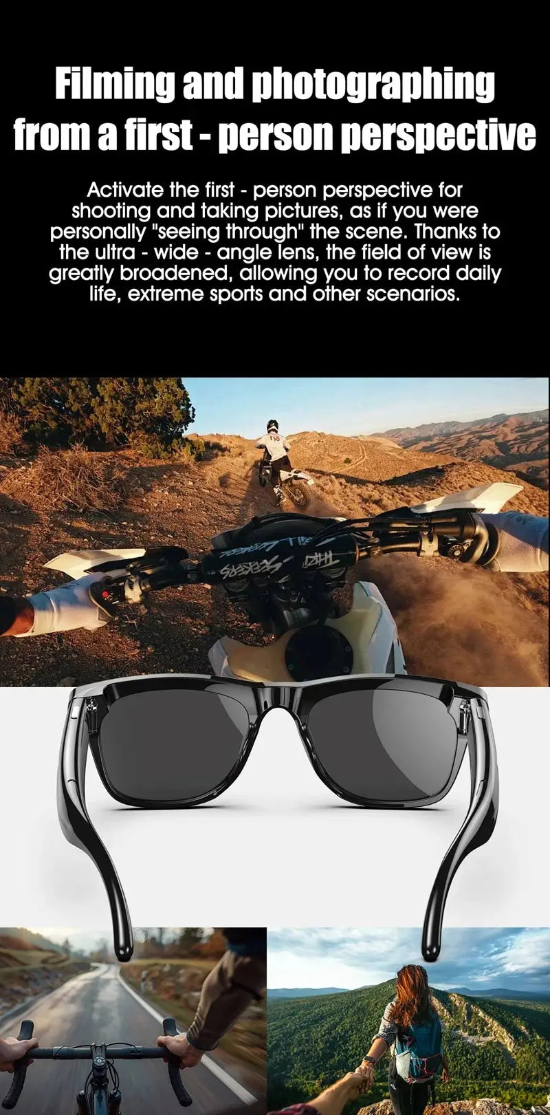 OPPO AI Smart Glasses Ultra Clear Camera Shootingand Recording Touch Sport Sunglasses Bluetooth Call Video Music Player Ai-TechWorld 