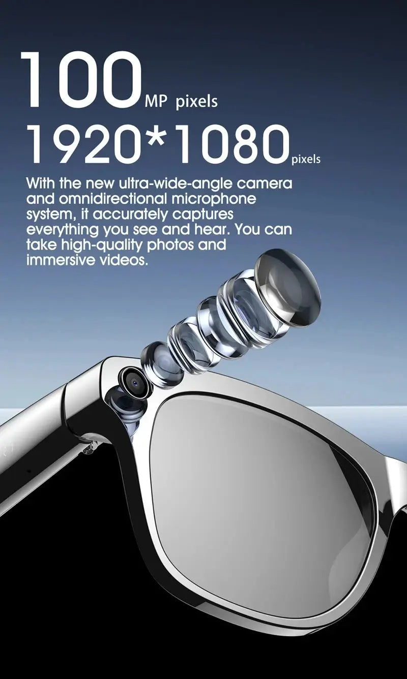 OPPO AI Smart Glasses Ultra Clear Camera Shootingand Recording Touch Sport Sunglasses Bluetooth Call Video Music Player Ai-TechWorld 