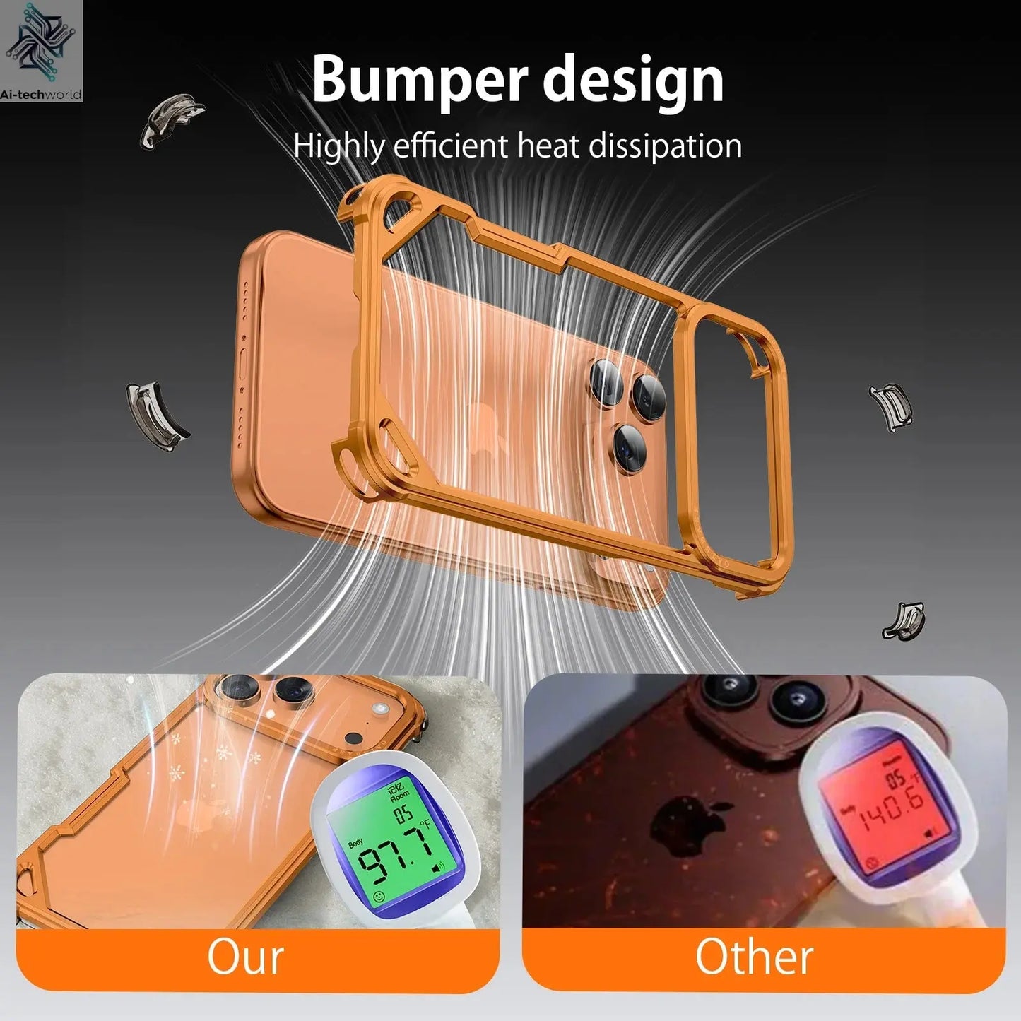 Oatsbasf Metal Phone Case for iPhone 17 Pro/Pro Max/17/Air Case Minimalist Support Wireless Charging Ultra-thin Protective Case Ai-TechWorld 