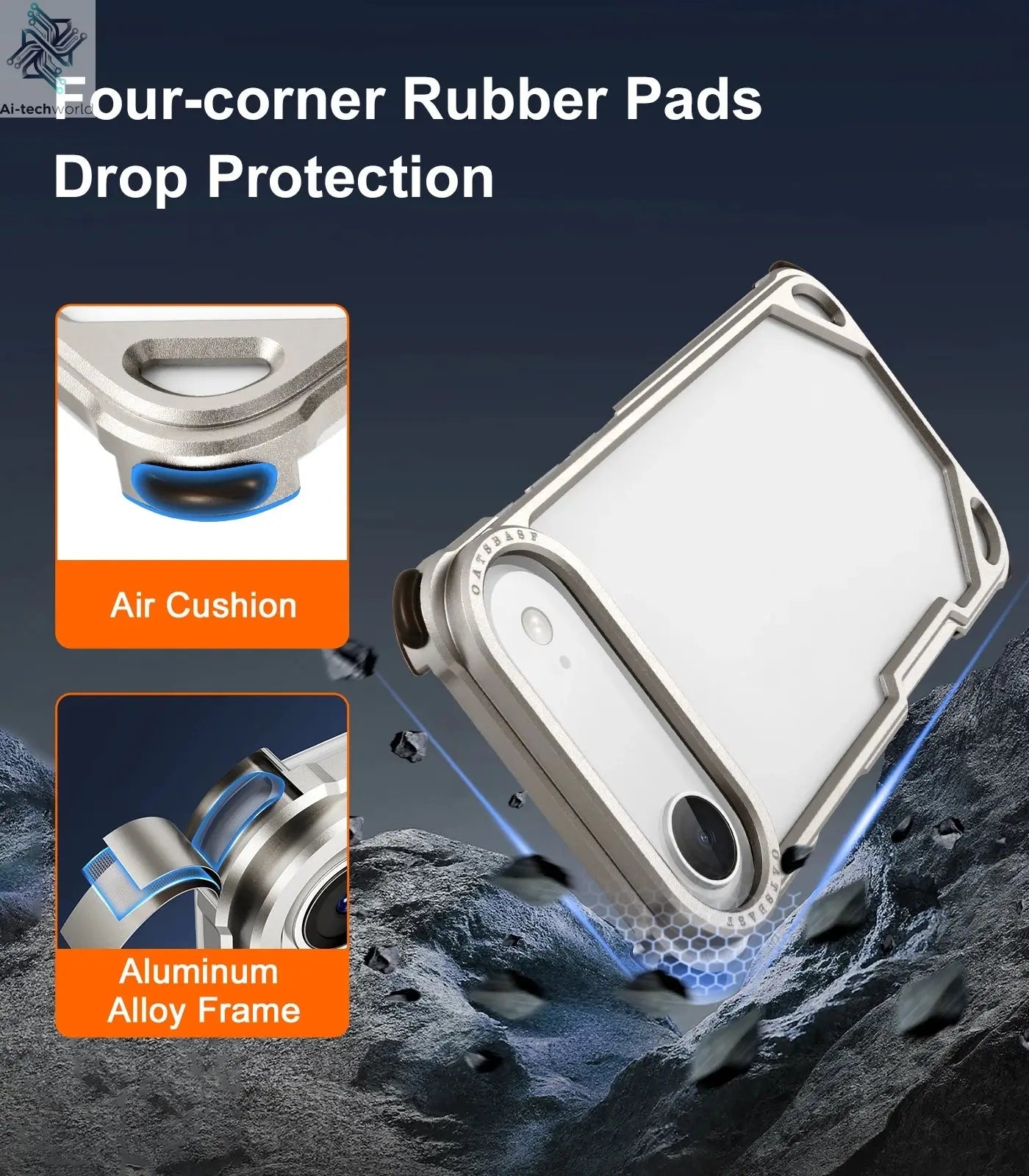 Oatsbasf Metal Slim Phone Case for iPhone 17 Air/17 Pro/17 Pro Max Ai-TechWorld 