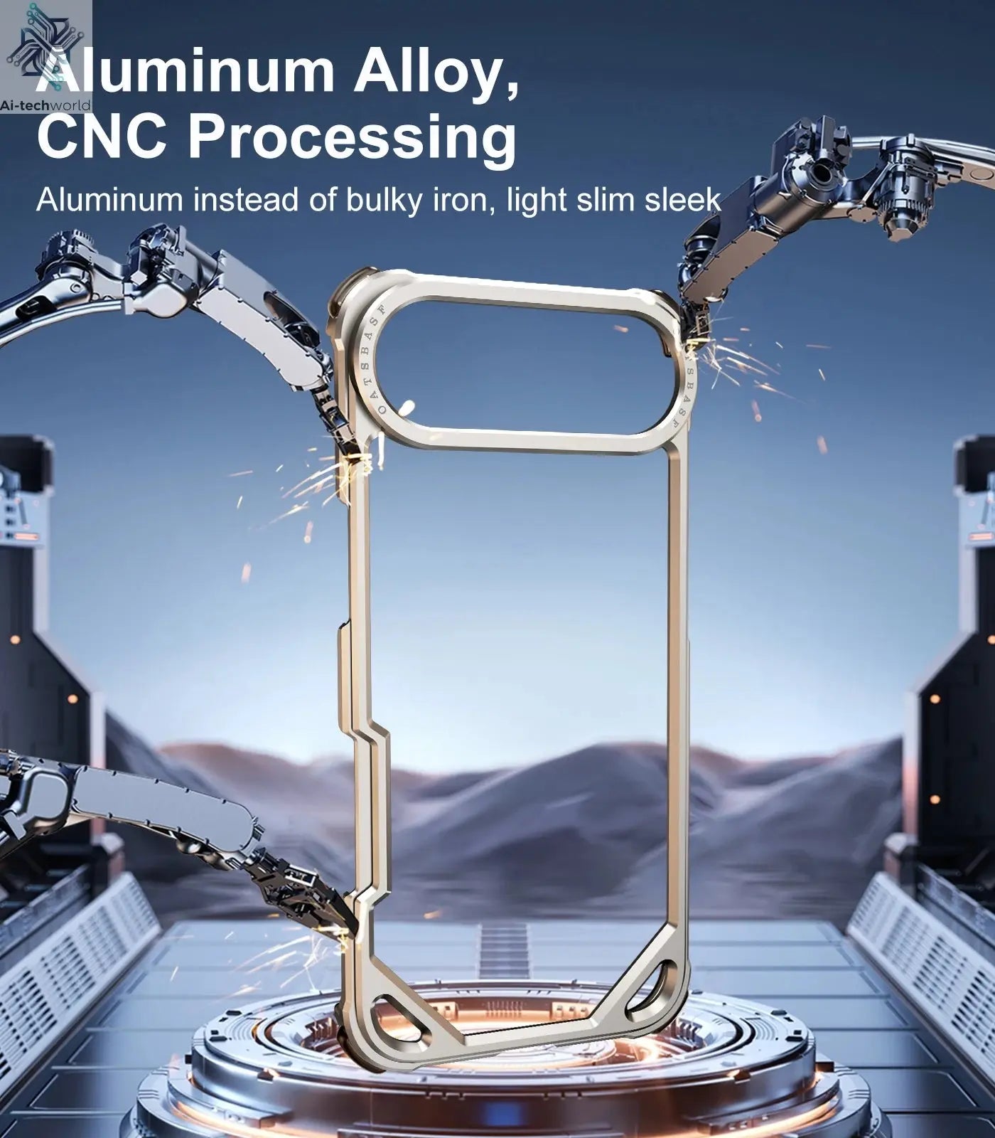 Oatsbasf Metal Slim Phone Case for iPhone 17 Air/17 Pro/17 Pro Max Ai-TechWorld 