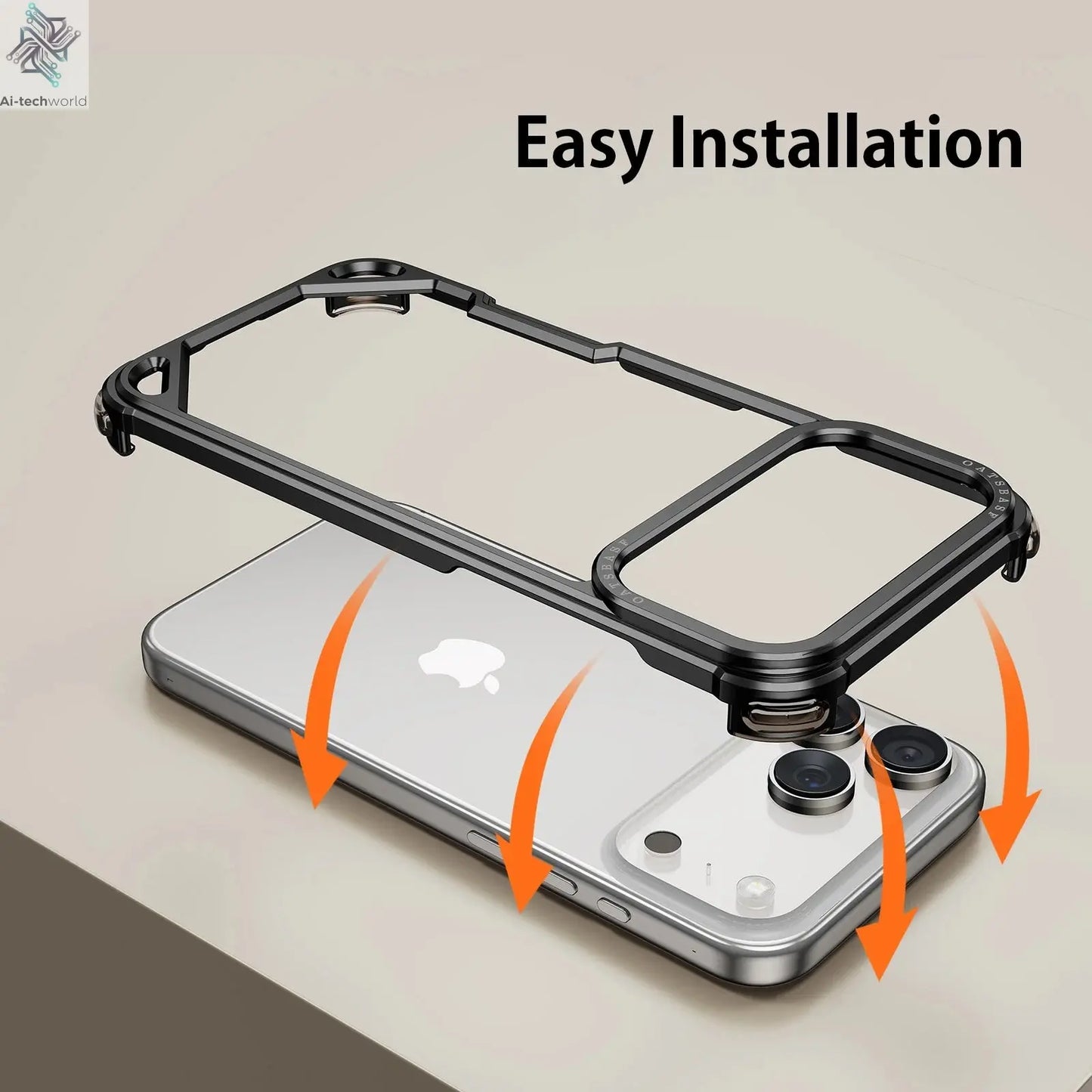 Oatsbasf Metal Slim Phone Case for iPhone 17 Air/17 Pro/17 Pro Max Ai-TechWorld 