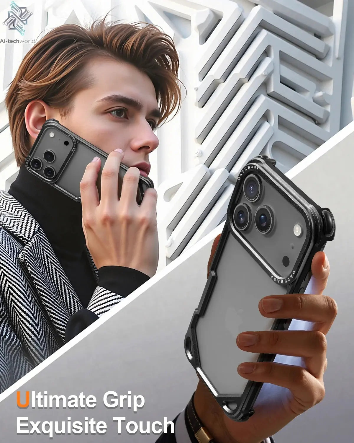 Oatsbasf Metal Slim Phone Case for iPhone 17 Air/17 Pro/17 Pro Max Ai-TechWorld 