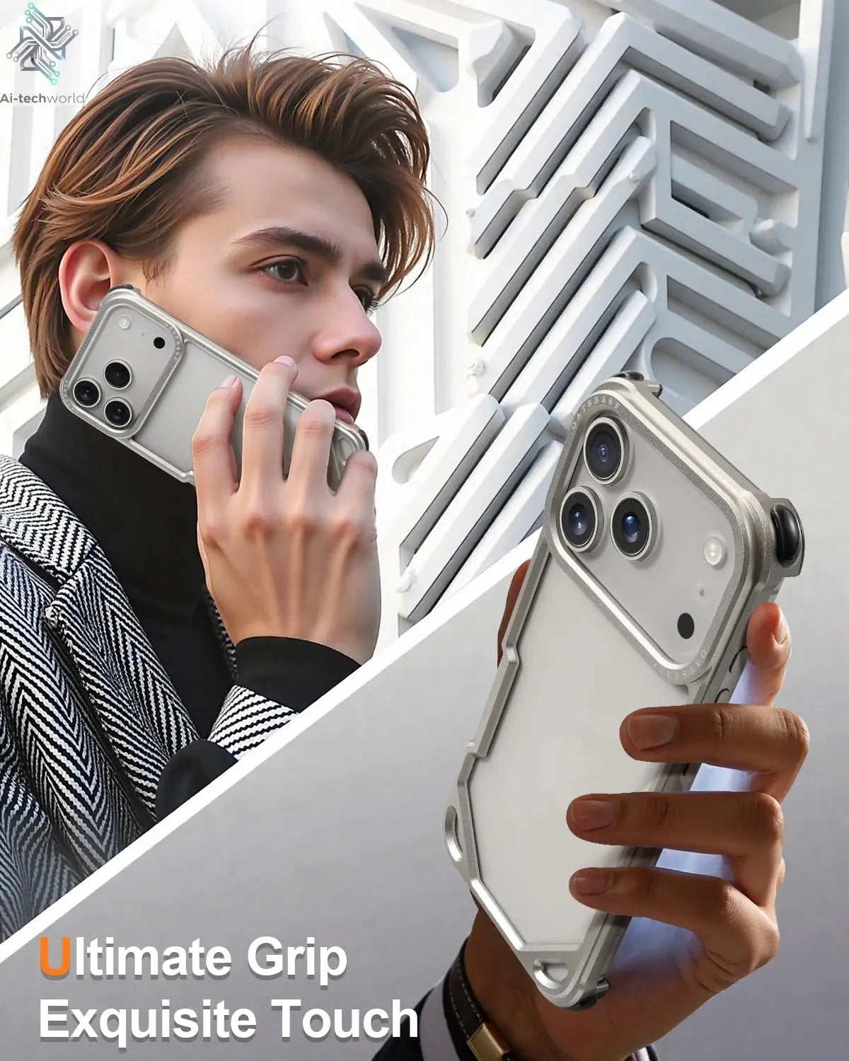 Oatsbasf Metal Slim Phone Case for iPhone 17 Air/17 Pro/17 Pro Max Ai-TechWorld 
