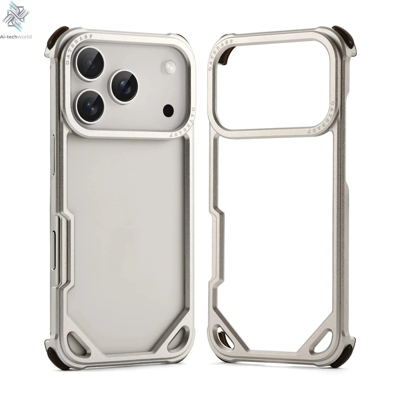 Oatsbasf Metal Slim Phone Case for iPhone 17 Air/17 Pro/17 Pro Max Ai-TechWorld 