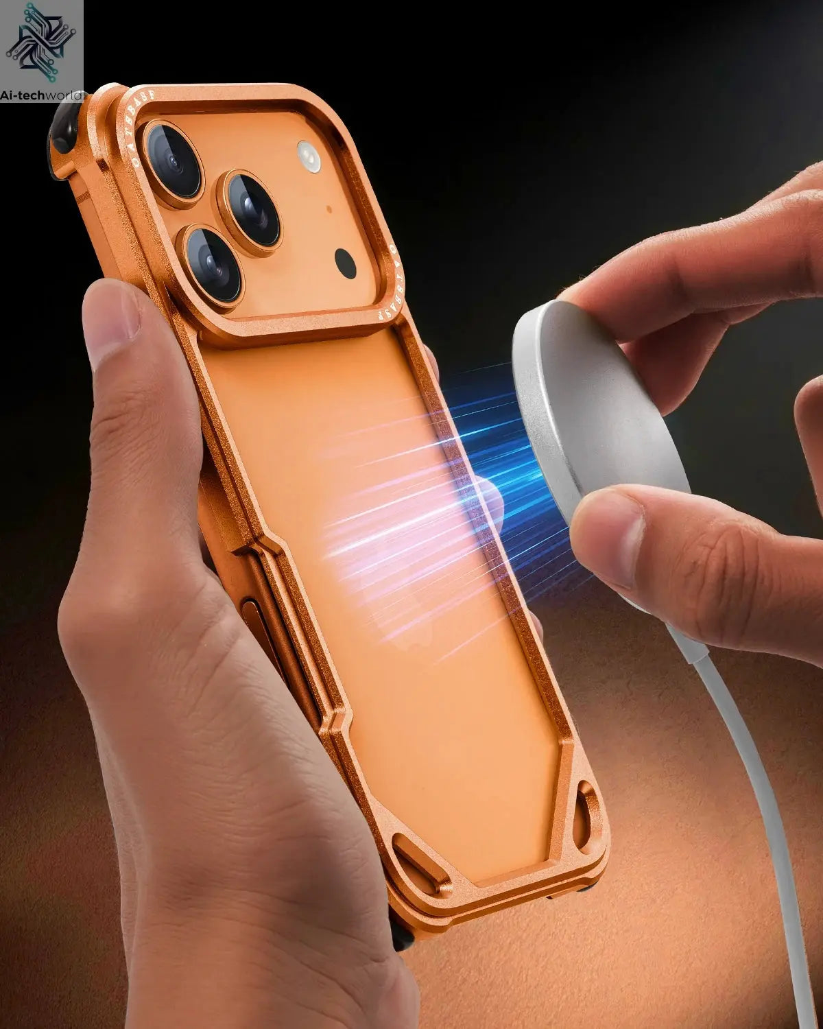 Oatsbasf for iPhone 17 Pro/Pro Max/17 Air Phone Case Metal Frameless Minimalist Wireless Charging Ultra-thin Protective Cover Ai-TechWorld 