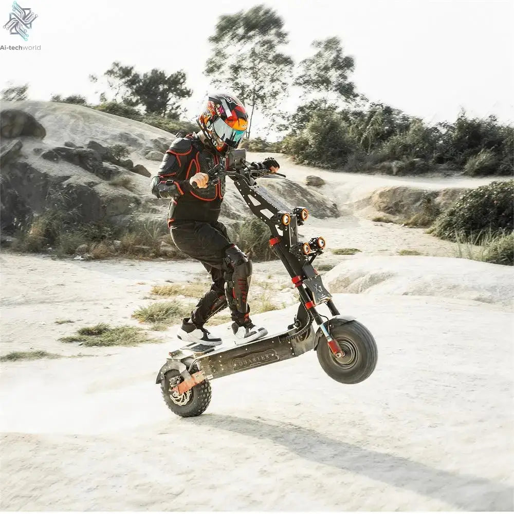 Obarter X7 14" 10000W/8000W Removable Battery Folding e scooter 240KM Long Range Off-Road Fat Tire trottinette électrique adulte Ai-TechWorld 