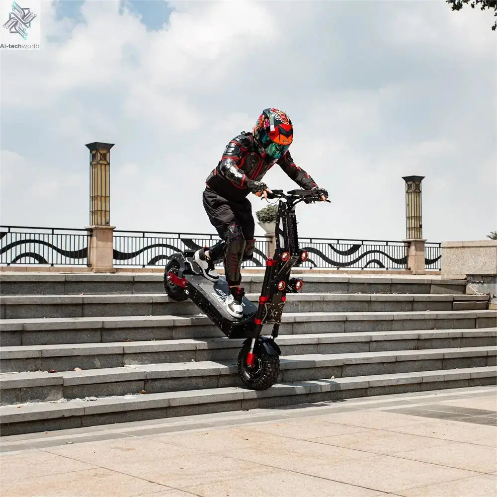 Obarter X7 14" 10000W/8000W Removable Battery Folding e scooter 240KM Long Range Off-Road Fat Tire trottinette électrique adulte Ai-TechWorld 